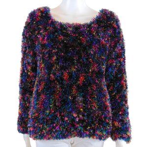 JB & Co. Multi Colored Shaggy Crop Pullover Size M